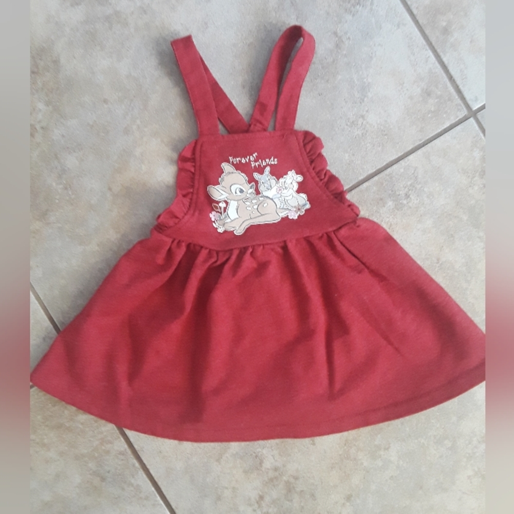 Disney baby. Overalls Dress. Size: 6/9M